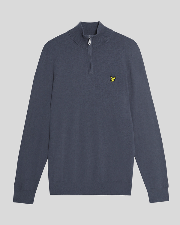 Lyle & Scott Cotton Merino 1/4 Zip Jumper Graystone