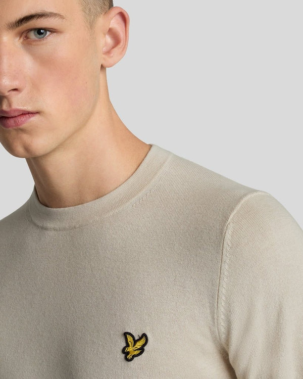Lyle & Scott Cotton Merino Crew Neck Jumper Cove