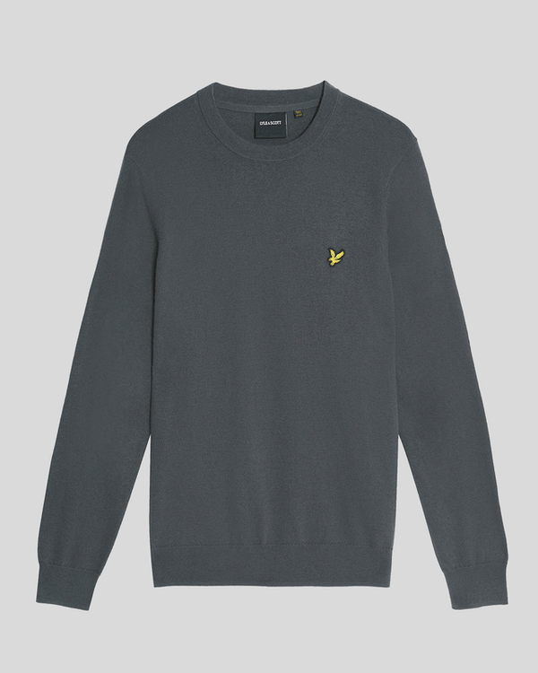 Lyle & Scott Cotton Merino Crew Neck Jumper Shadow