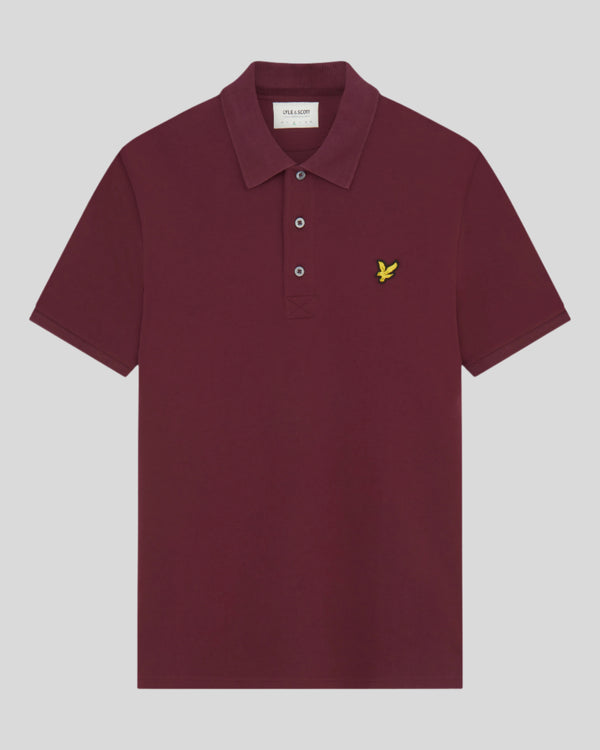 Lyle & Scott Cotton Polo Shirt Burgundy
