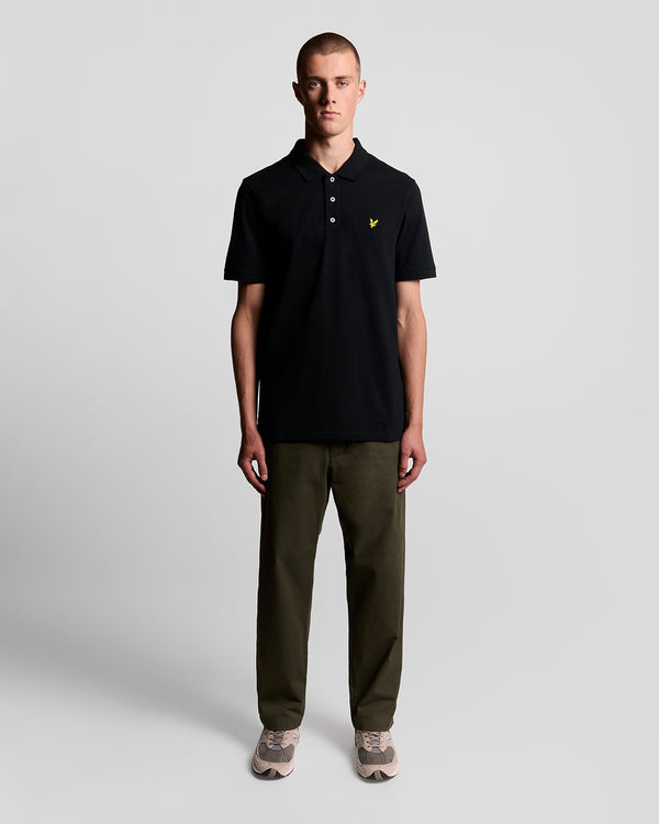 lyle & scott Cotton Polo Shirt Jet Black