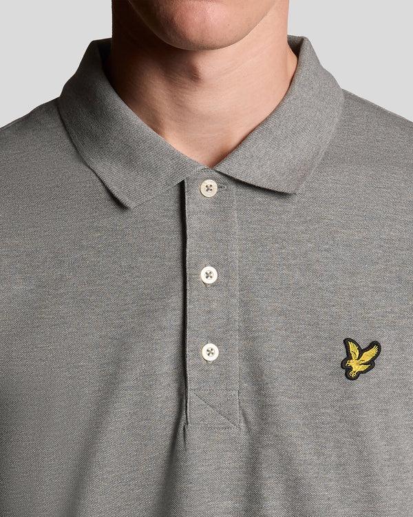 Lyle & Scott Cotton Polo Shirt Mid Grey Marl