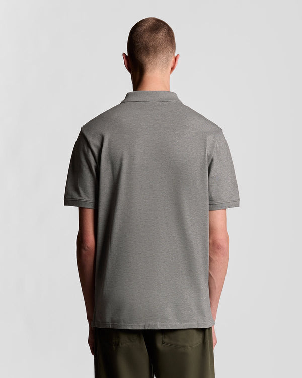 Lyle & Scott Cotton Polo Shirt Mid Grey Marl