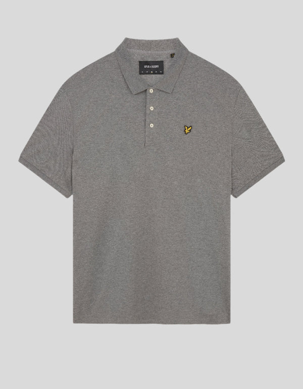 Lyle & Scott Cotton Polo Shirt Mid Grey Marl