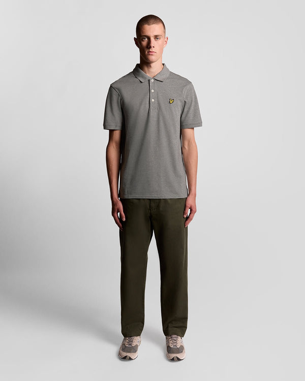 lyle & scott Cotton Polo Shirt Mid Grey Marl