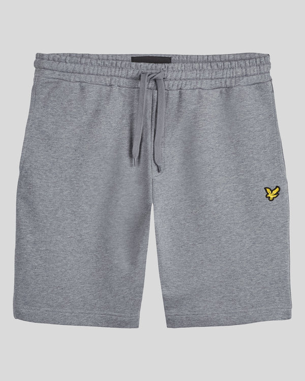 Lyle & Scott Cotton Sweat Short Mid Grey Marl