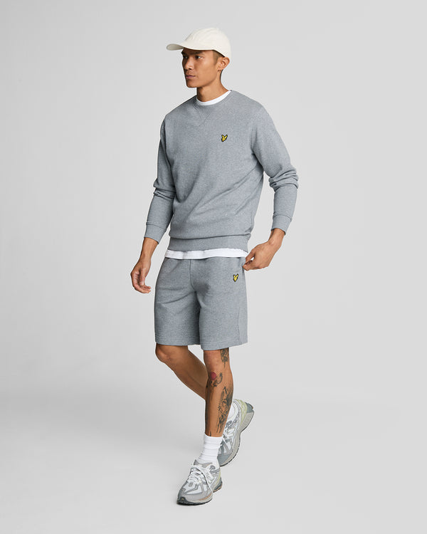 lyle & scott Cotton Sweat Short Mid Grey Marl