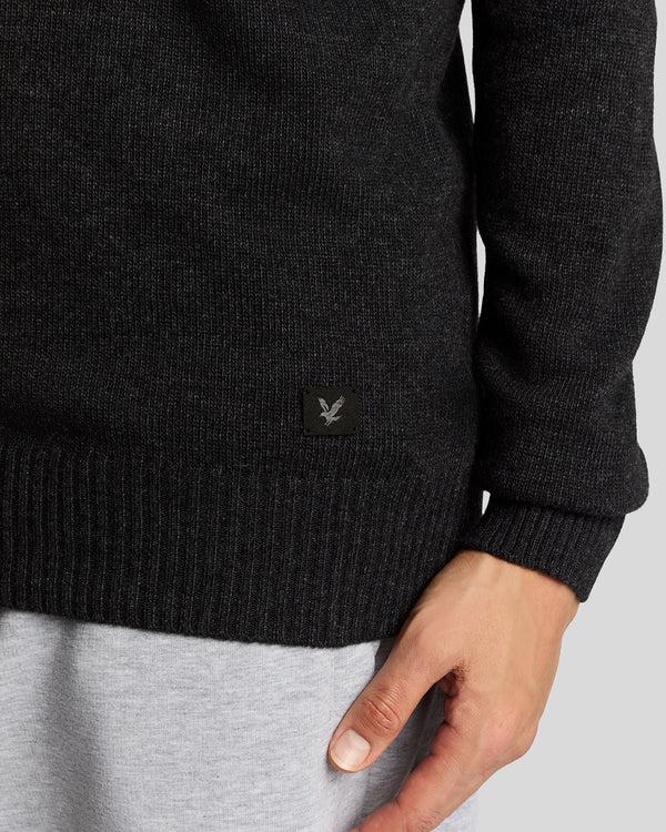 Lyle & Scott Crew Neck Knit Jumper Black Heather