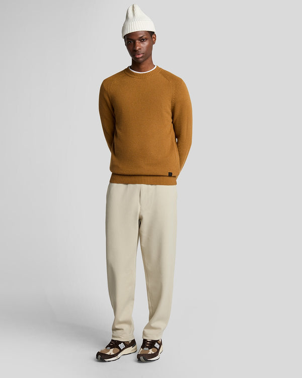 lyle & scott Crew Neck Knit Jumper Golden Heather