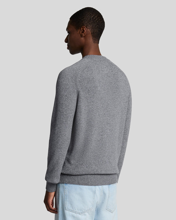 Lyle & Scott Crew Neck Knit Jumper Grey Heather
