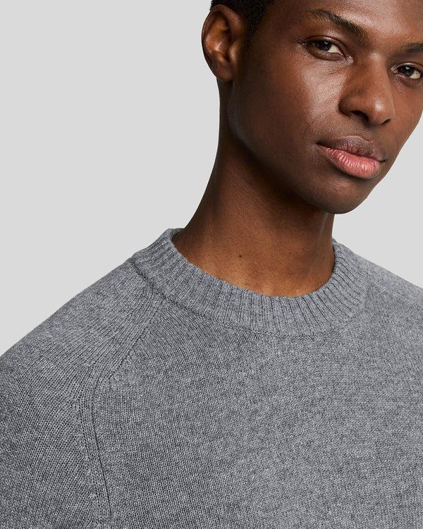 Lyle & Scott Crew Neck Knit Jumper Grey Heather
