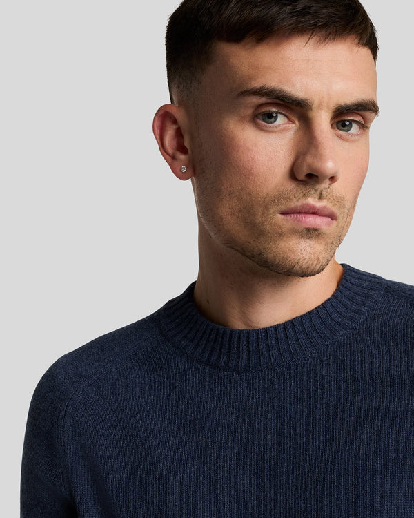 Lyle & Scott Crew Neck Knit Jumper Navy Heather