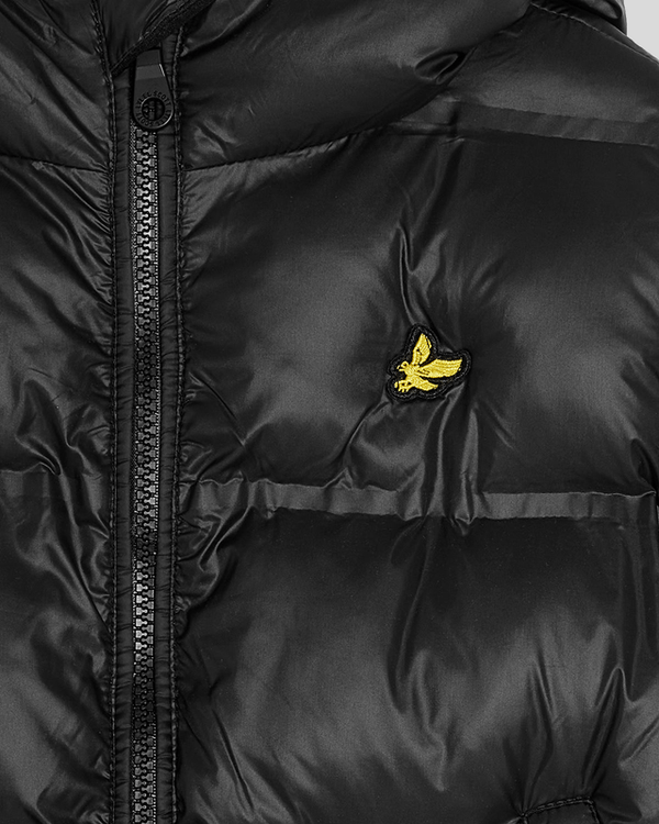 Lyle & Scott Cropped Puffer Coat Jet Black