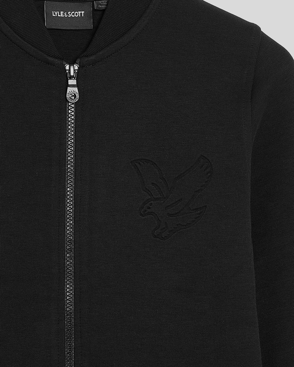 Lyle & Scott Embossed Eagle Track Jacket Jet Black