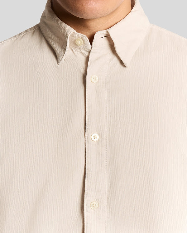 Lyle & Scott Fine Rib Corduroy Shirt Putty