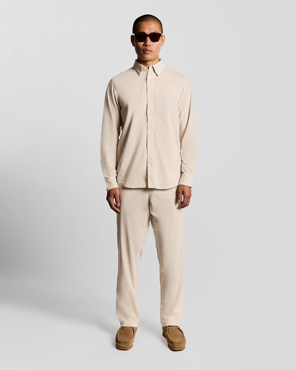lyle & scott Fine Rib Corduroy Shirt Putty