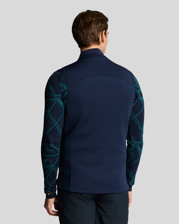 Lyle & Scott Golf Hybrid Quilted Gilet Ryder Blue