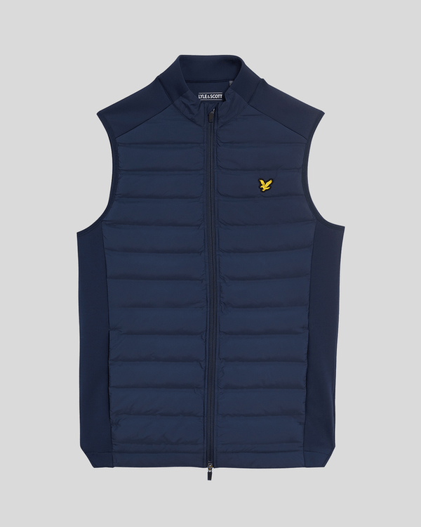 Lyle & Scott Golf Hybrid Quilted Gilet Ryder Blue