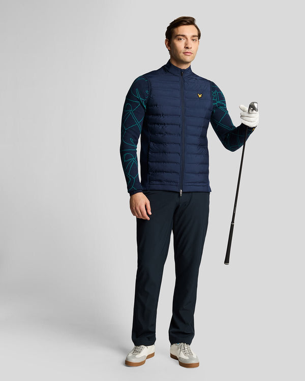 lyle & scott Golf Hybrid Quilted Gilet Ryder Blue