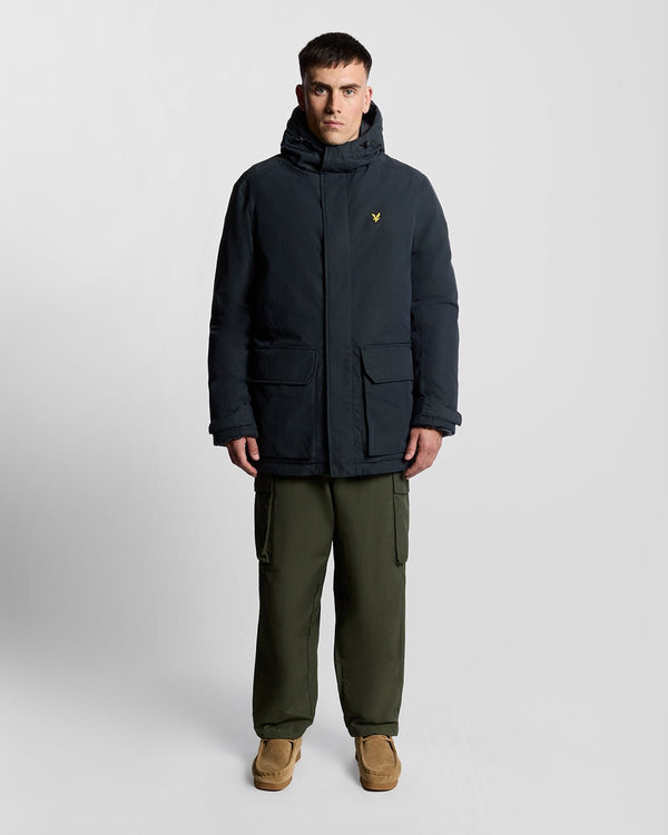 lyle & scott Heavyweight Hooded Parka Dark Navy
