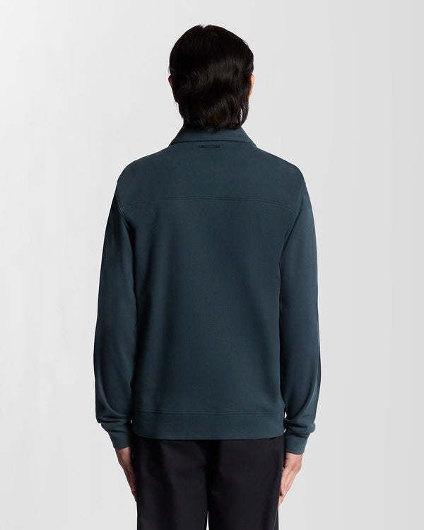 Lyle & Scott Heavyweight Jersey Overshirt Carbon