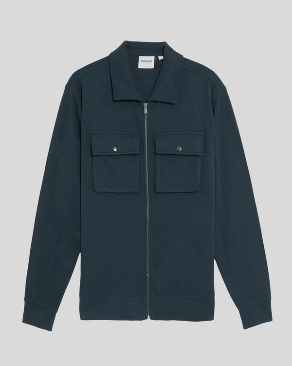 Lyle & Scott Heavyweight Jersey Overshirt Carbon