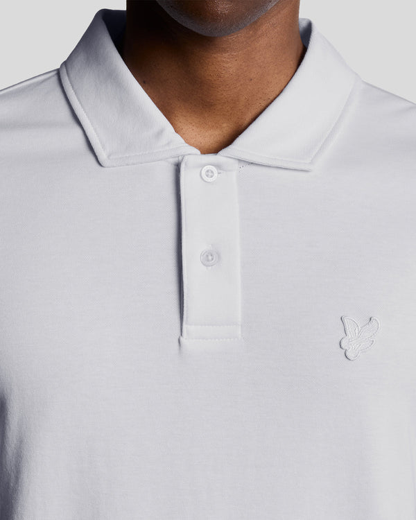 Lyle & Scott Heavyweight Marl Polo Shirt White