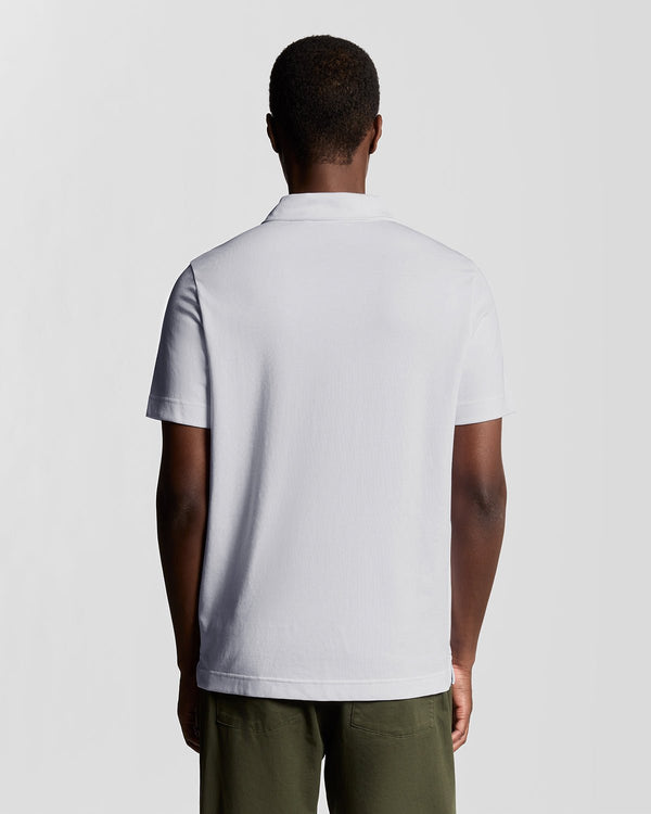 Lyle & Scott Heavyweight Marl Polo Shirt White