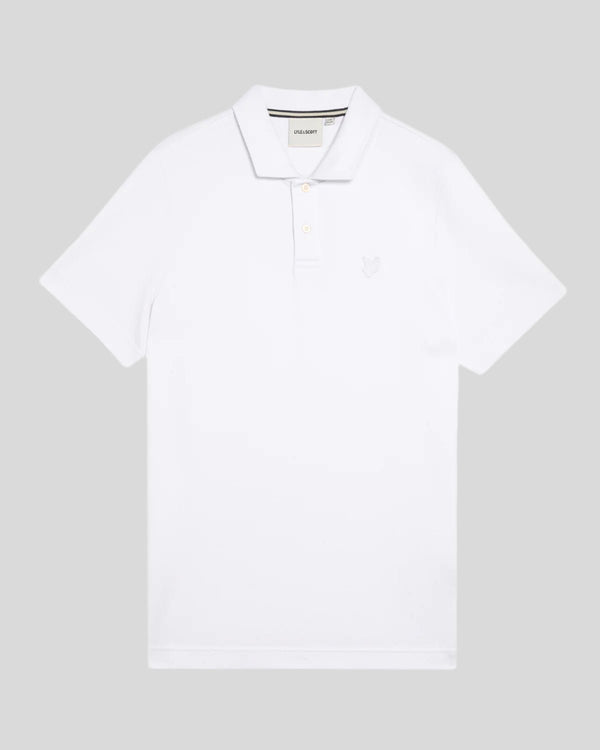 Lyle & Scott Heavyweight Marl Polo Shirt White