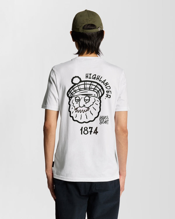 Lyle & Scott Highlander Graphic Cotton T-Shirt White