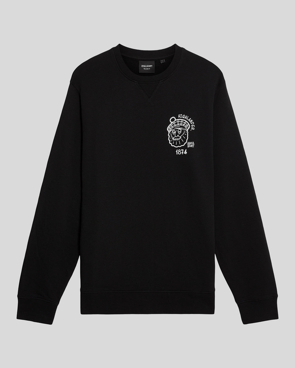 Lyle & Scott Highlander Graphic Sweatshirt Jet Black