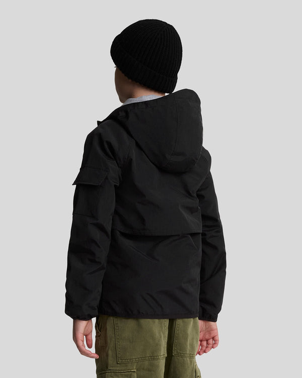 Lyle & Scott Hooded Windbreaker Jacket Jet Black