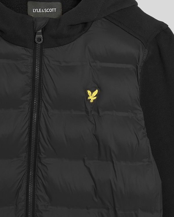Lyle & Scott Hybrid Hoodie Jet Black