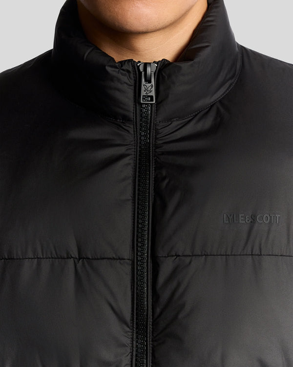 Lyle & Scott Hybrid Puffer Jacket Jet Black