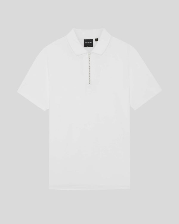 Lyle & Scott Interlock Zipped Polo Shirt White