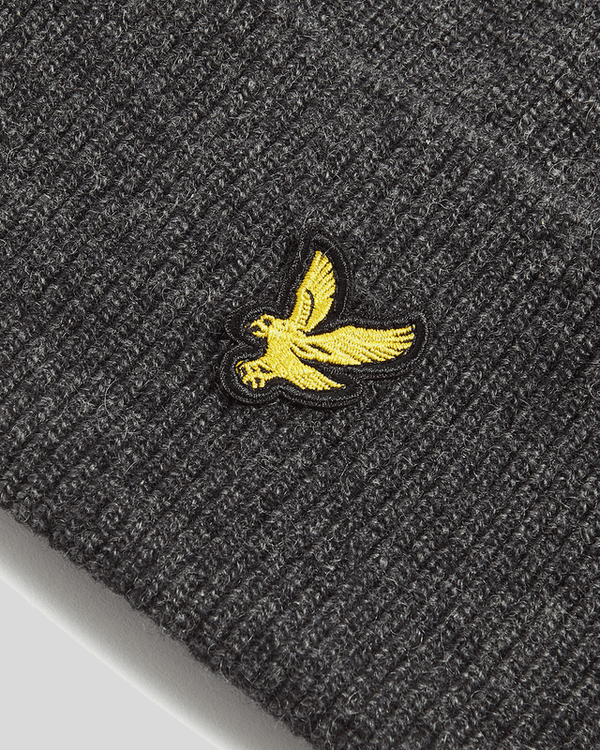 Lyle & Scott Lambswool Blend Beanie Charcoal Marl