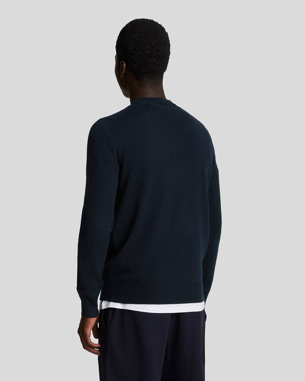 Lyle & Scott Lambswool Crew Neck Jumper Dark Navy