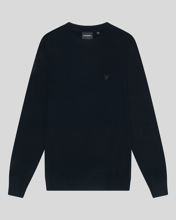 Lyle & Scott Lambswool Crew Neck Jumper Dark Navy