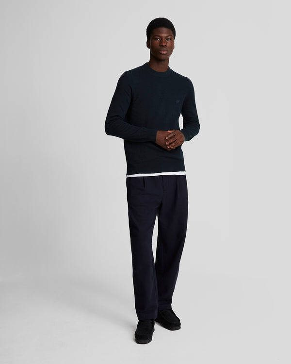 lyle & scott Lambswool Crew Neck Jumper Dark Navy