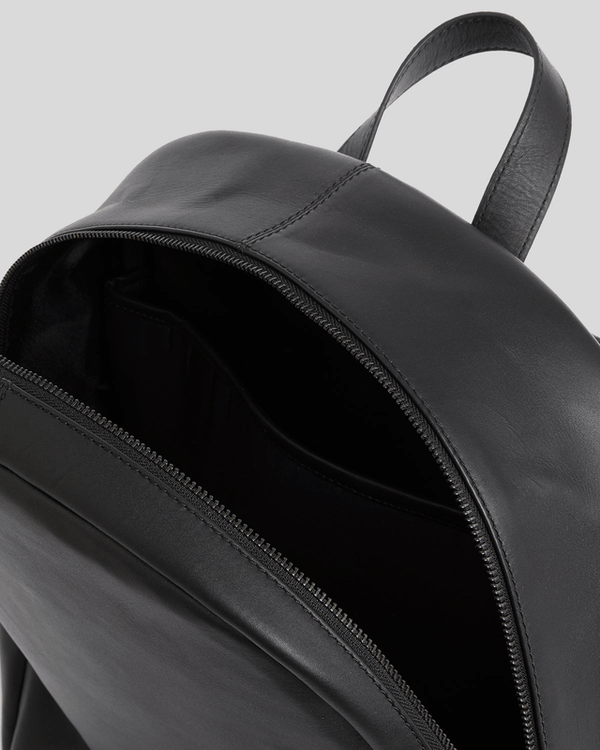 Lyle & Scott Leather Backpack Jet Black