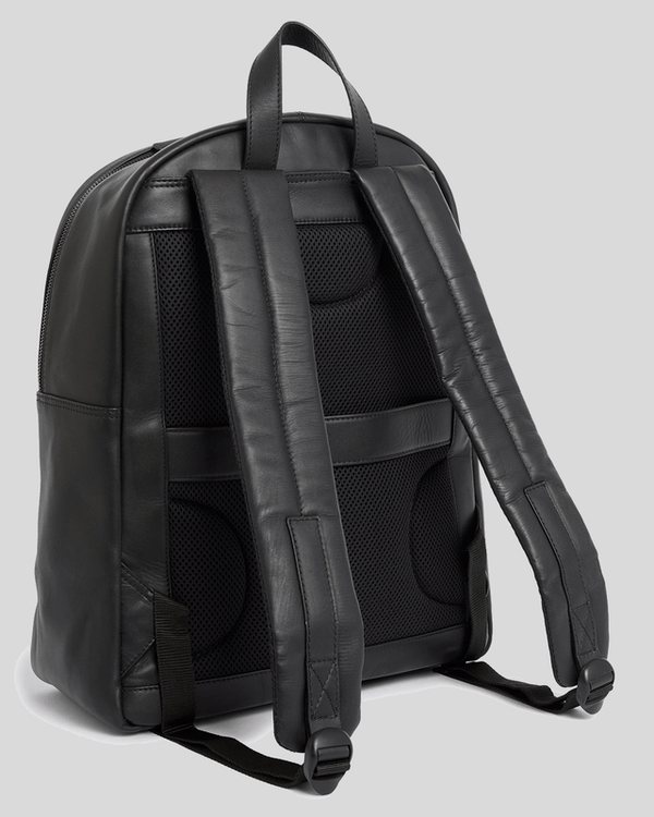 lyle & scott Leather Backpack Jet Black