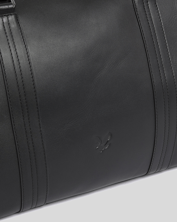 Lyle & Scott Leather Holdall Bag Jet Black
