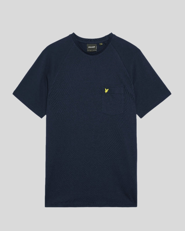 Lyle & Scott Linen Blend Raglan T-Shirt Dark Navy
