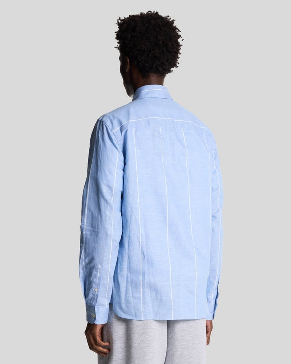 Lyle & Scott Linen Stripe Long Sleeve Shirt Allure
