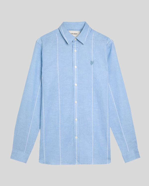 Lyle & Scott Linen Stripe Long Sleeve Shirt Allure