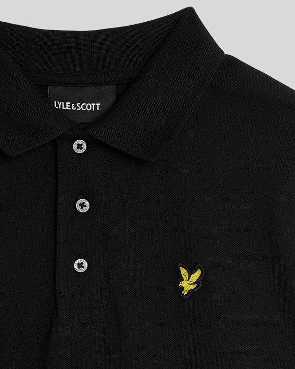 lyle & scott Long Sleeve Cotton Polo Shirt Jet Black