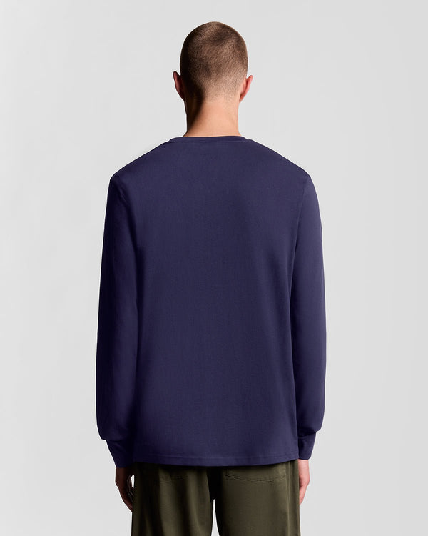 Lyle & Scott Long Sleeve Cotton T-Shirt Navy
