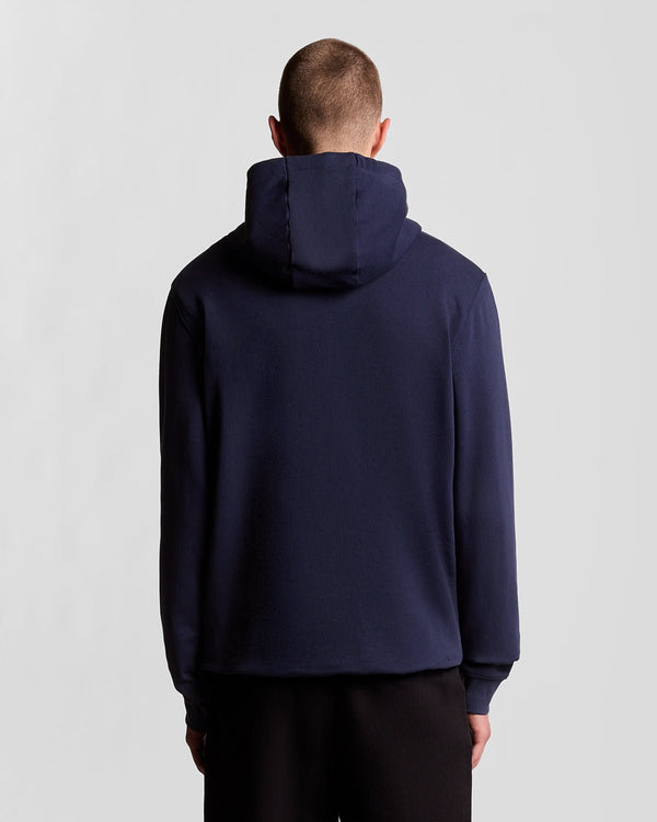 Lyle & Scott Loopback Cotton Full Zip Hoodie Navy