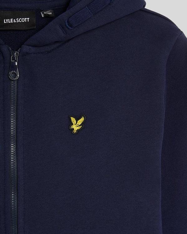 Lyle & Scott Loopback Cotton Full Zip Hoodie Navy