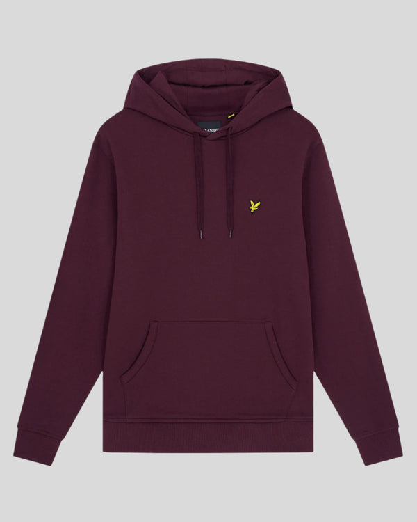Lyle & Scott Loopback Cotton Hoodie Burgundy